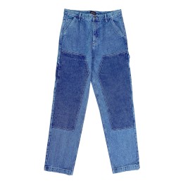 Bulk order denim trousers fashion design patchwork light blue dark blue wide leg jeans jeans specialty store 100%Cotton JS010 Bulk order denim trousers fashion design patchwork light blue dark blue wide leg jeans jeans specialty store 100%Cotton JS010